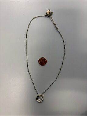 Delicate Round Pavé Pendant Necklace